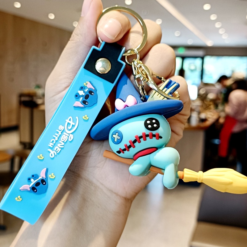 Creative Stitch Cartoon Doll Keychain Bag Car Key Chain Pendant Crane Machine Girls Gift Wholesale