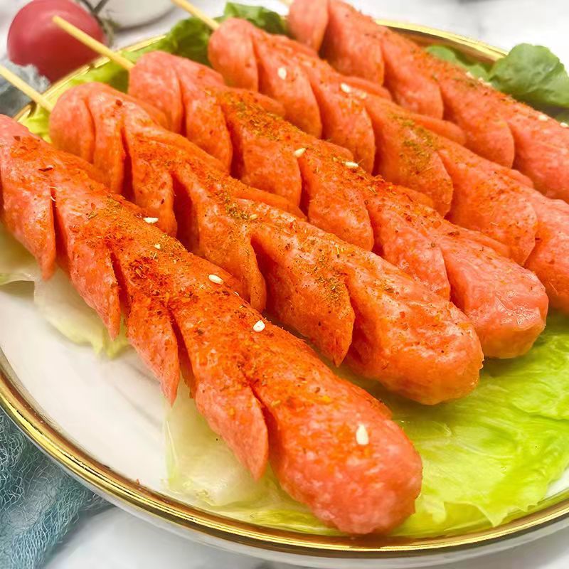 油炸火腿淀粉肠烤肠香肠批发街头铁板煎烤肠韩式烧烤肠配菜肠包邮