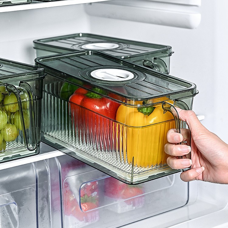 household refrigerator storage box kitchen classification fruit and vegetable crisper refrigerator sealed transparent dumplings storage box