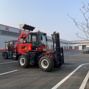 鲁宇重工3.5吨越野叉车泥泞道路山地四驱越野叉车