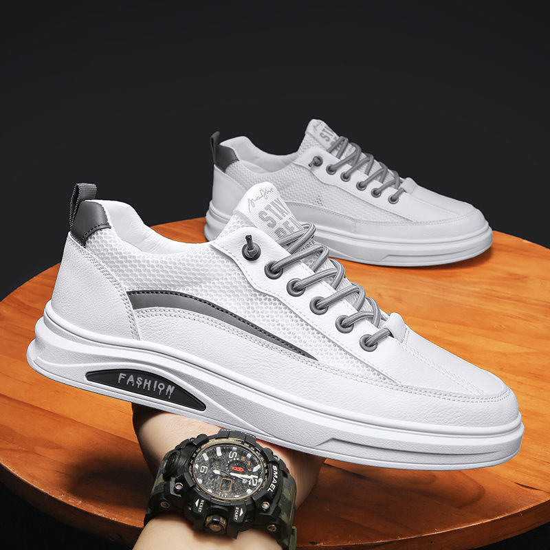 men‘s shoes 2023 spring and summer new trend versatile small white board shoes mesh breathable soft bottom men‘s sports casual shoes