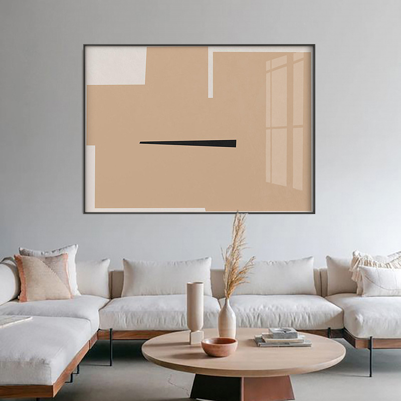 大地色系北欧简约抽象色块装饰画客厅卧室壁画民宿样板间艺术挂画