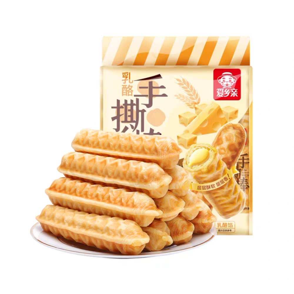 爱乡亲手撕棒面包338g/袋独立装休闲办公室代早餐糕点心网红零食