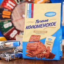 俄罗斯饼干原装进口阿孔特卡洛牛奶巧克力酥性饼干300克小包装
