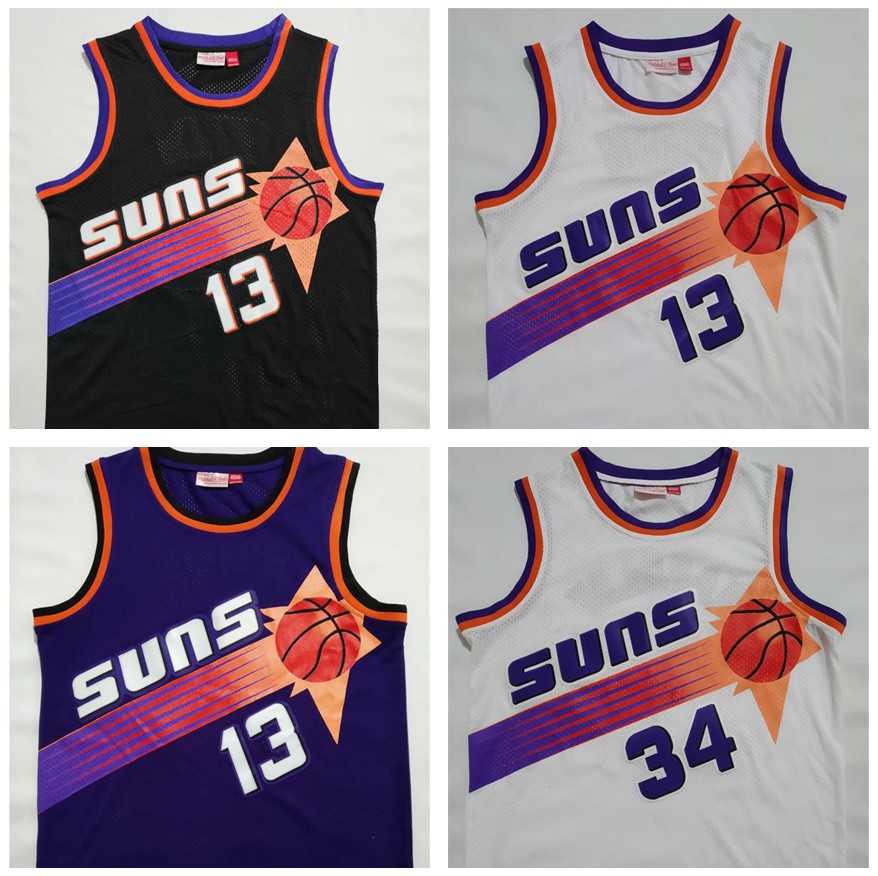 太阳队 34号巴克利球衣复古男生篮球服背心网眼刺绣 外贸现货批发