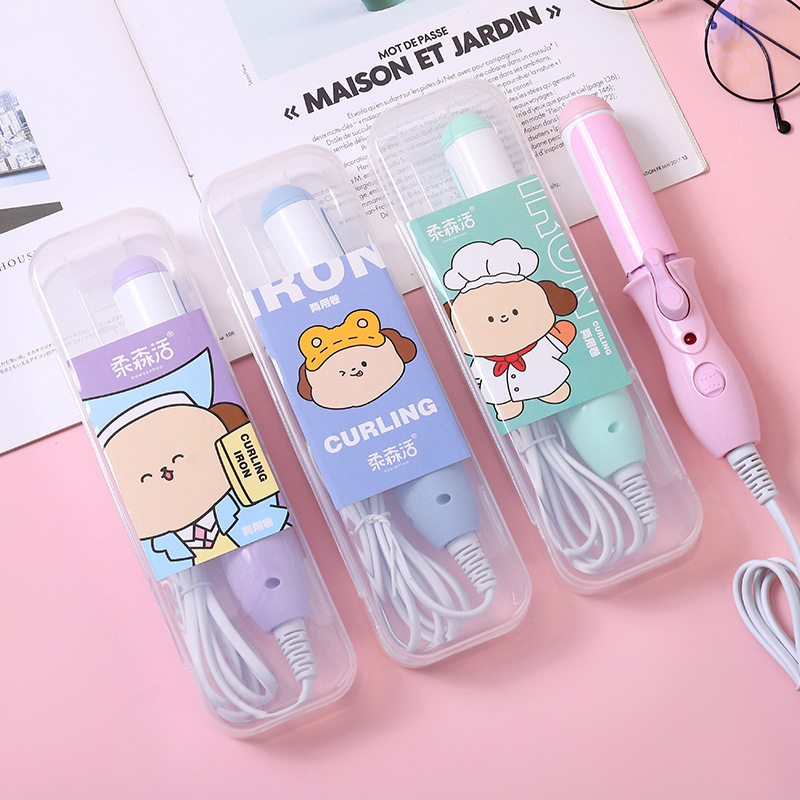 卡通电卷发棒刘海烫发器美发器直板夹学生女直卷两用卷直发器
