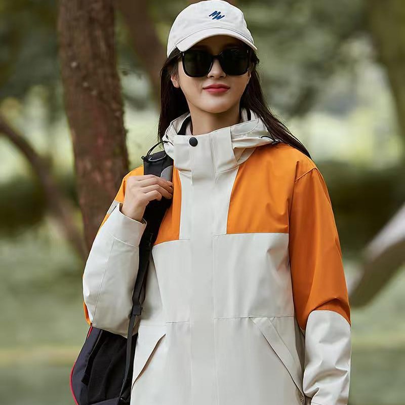 秋冬工作服加绒保暖外套印logo户外防风防水三合一冲锋衣