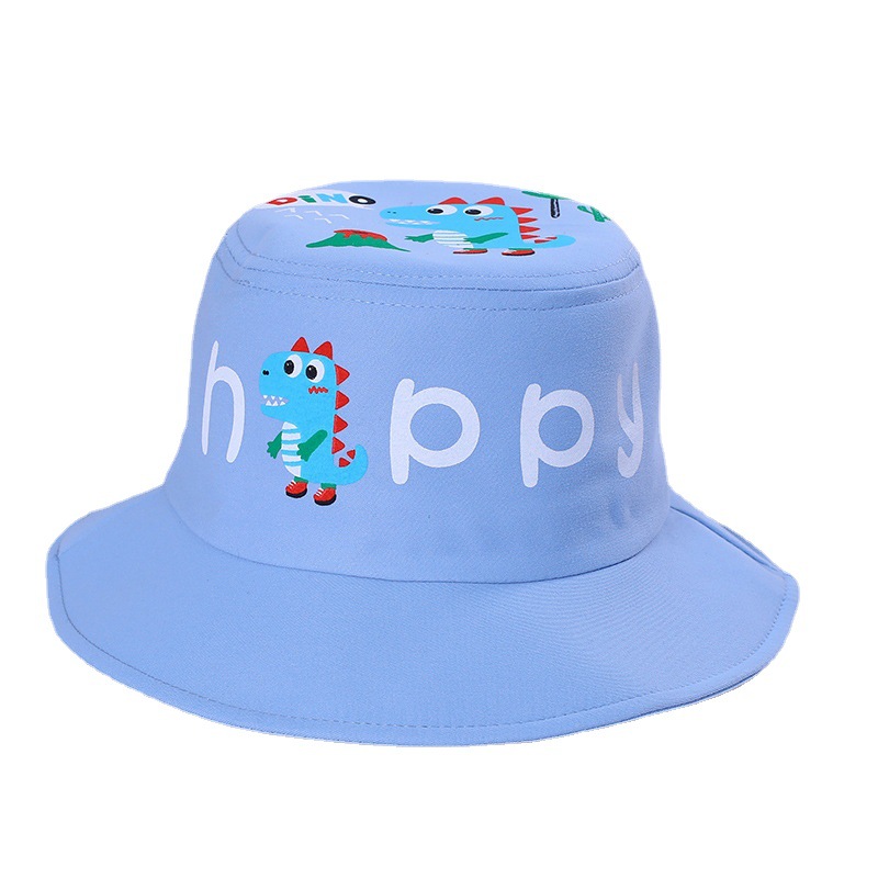 Children's Hat Bucket Hat Kindergarten 4-8 Years Old Spring and Autumn Cartoon Sun Protection Sun Hat Boys and Girls Cartoon Baby Cap