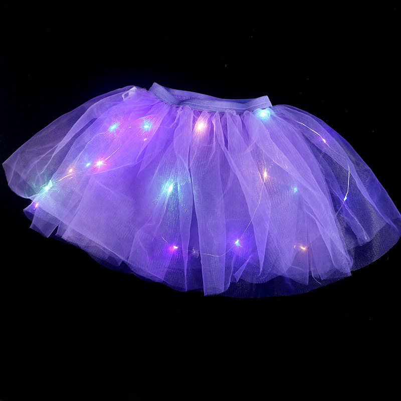 Light Flash Butterfly Wings Four-Piece Luminous Gauze Skirt Pettiskirt with Children's Performance Props Stall Toys Wholesale
