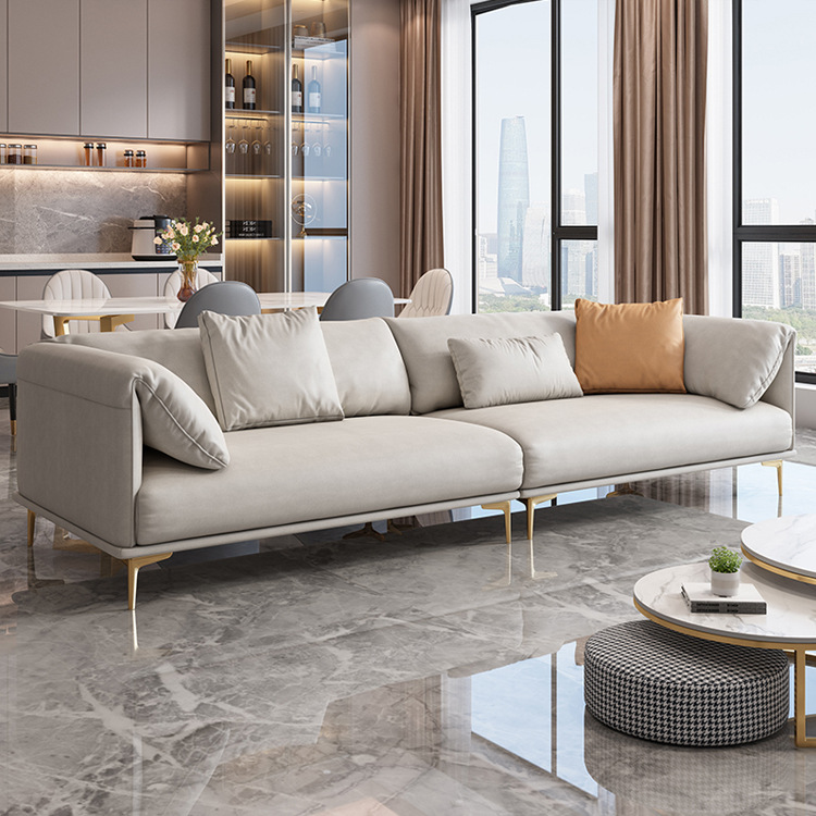 意式极简轻奢科技布免洗沙发现代简约小户型家用三位四位客厅组合