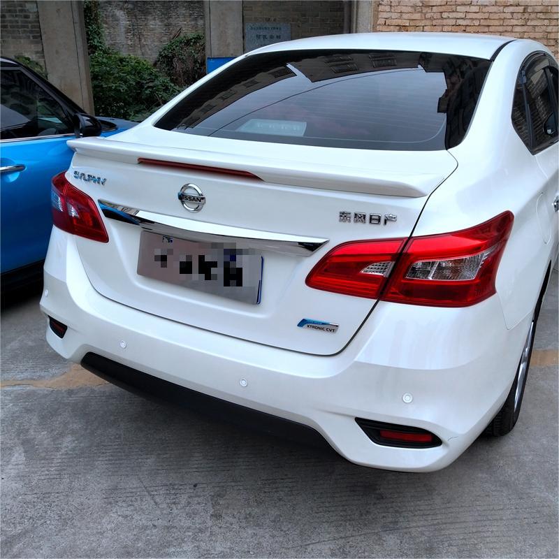 适用于日产轩逸尾翼 12-18款新轩逸改装尾翼免打孔带灯装饰定风翼