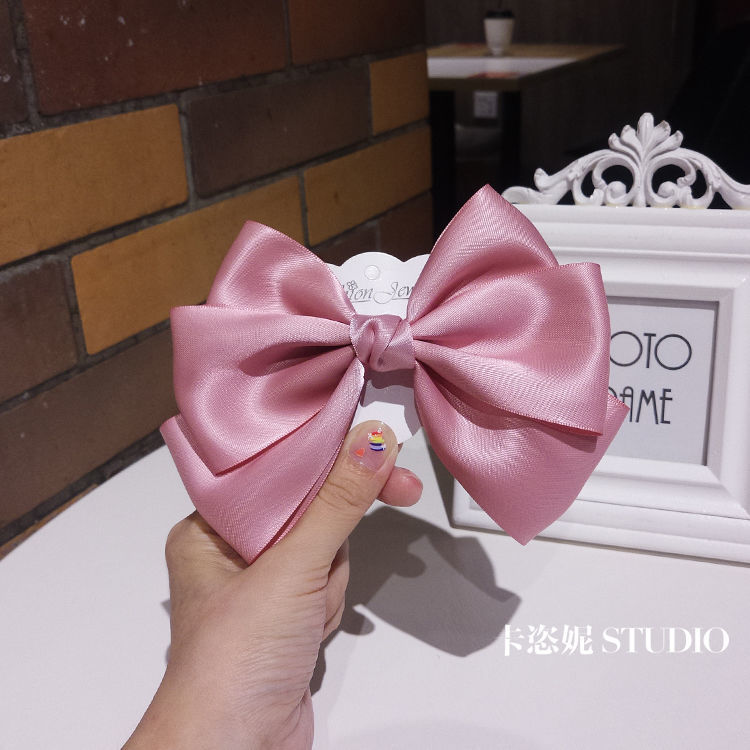 Korean New Princess Hair Accessories Three-Layer Big Bow Headdress Dongdaemun Back Head Ponytail Head Clip Super Fairy Barrettes