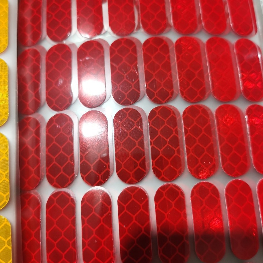 红色蓝色白色黄色黑色夜光绿色反光贴纸反光材反光膜料丝印厂家