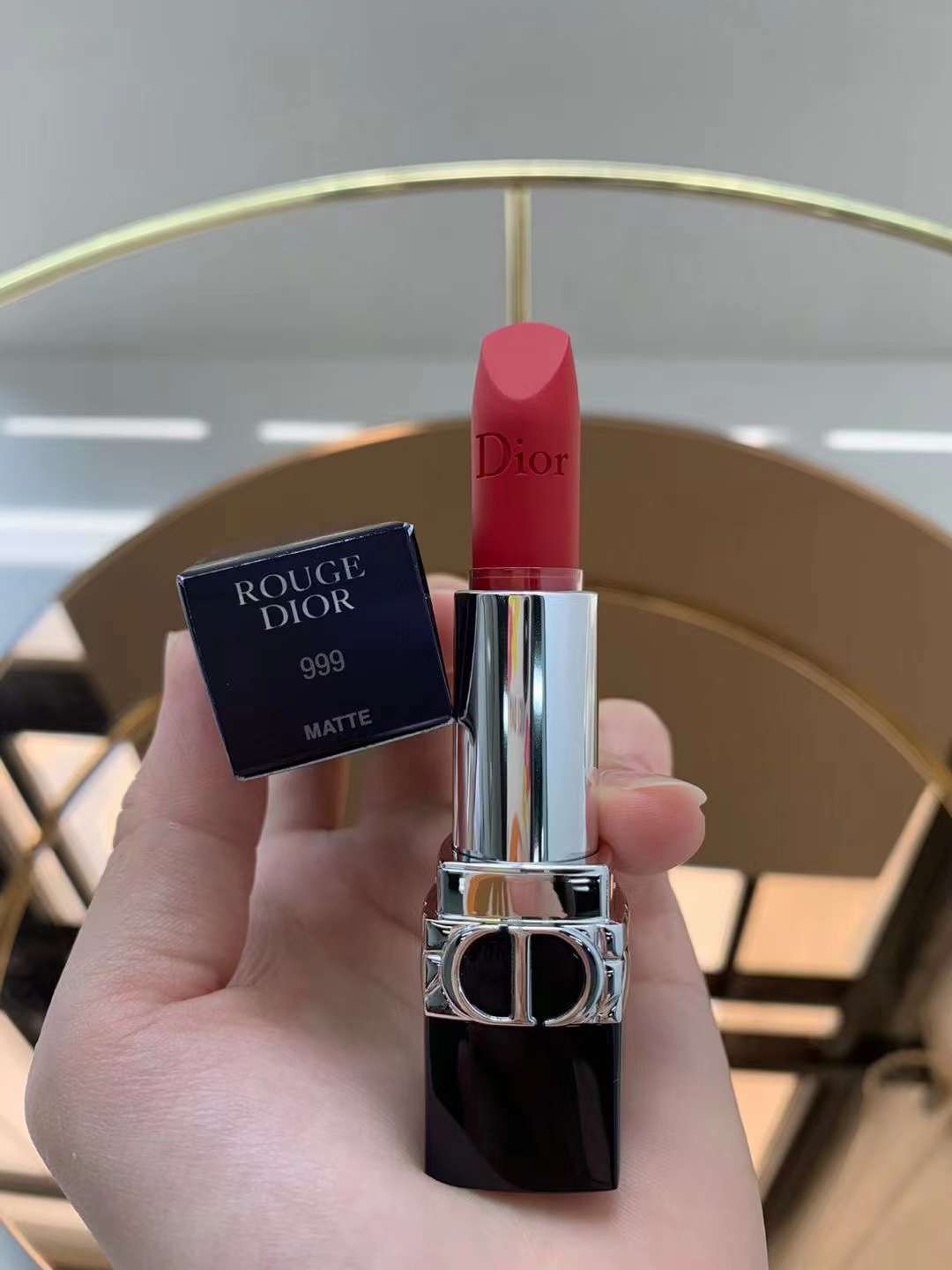 明通新款迪奥亚菲烈焰蓝金999哑光口红滋润888哑光520丝绒772小样