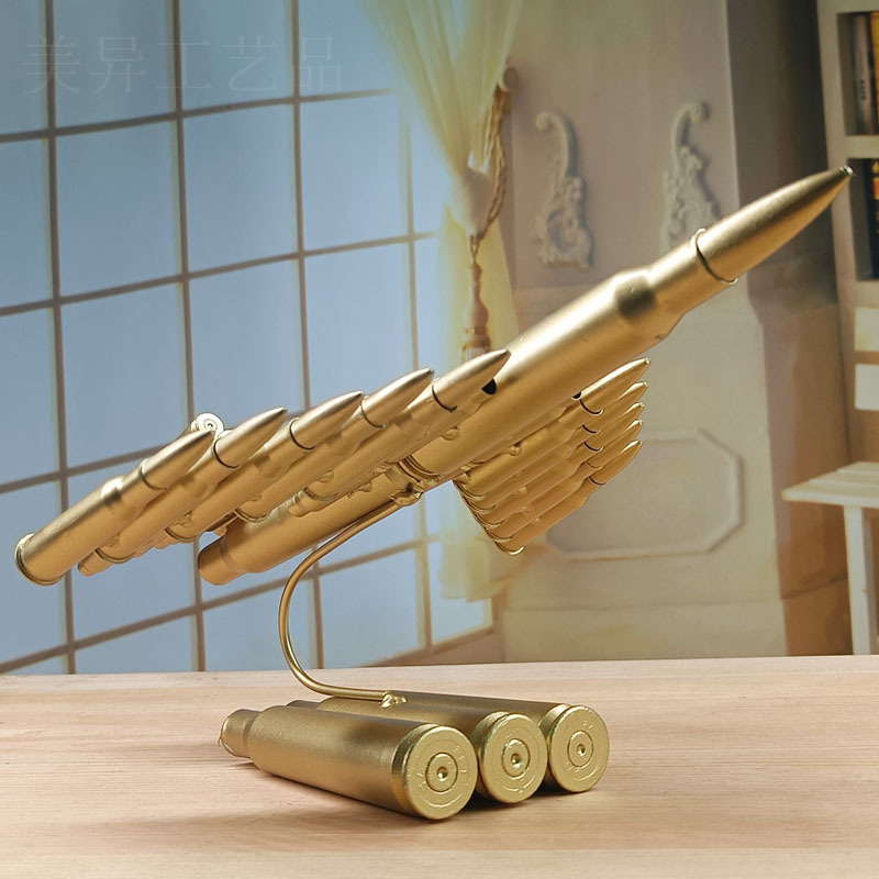 龚新飞机模型铁艺金属子弹壳工艺品纪念办公桌面摆件军事礼物个性