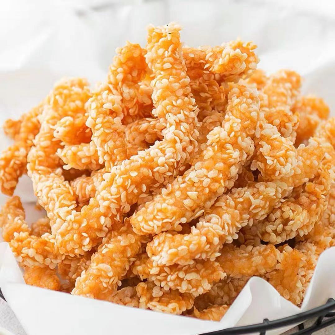 雪花鸡柳无骨鸡柳半成品冷冻鸡柳批发家庭装台湾无骨小吃油炸食品