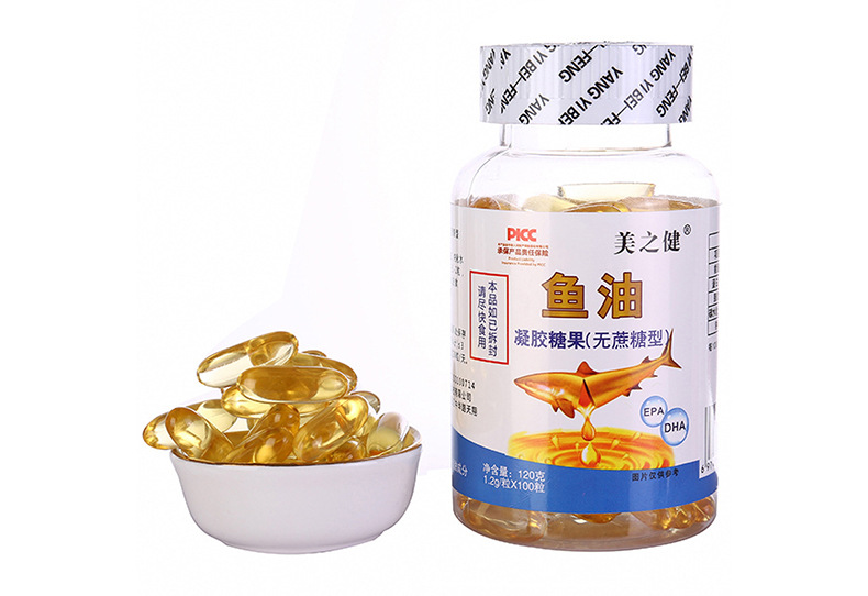 美之健鱼油凝胶糖果(无蔗糖型)中老年人dha深海鱼油100粒软胶囊