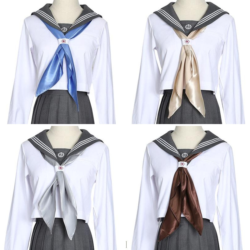 【绸面三角巾】亮面jk制服领巾缎面日系学院风水手服大领结校供
