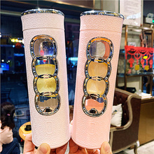 韩版清新简约隔热玻璃杯女学生运动少女心创意水杯男便携随手杯子