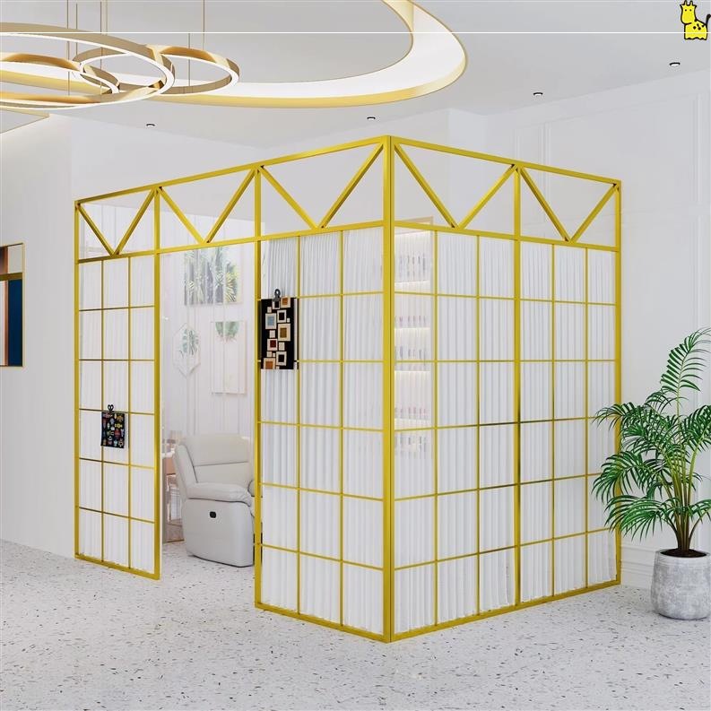 假墙隔断板隔神器美容院隔间美甲店装饰屏风隔断墙养生馆简易遮挡