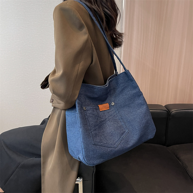 Simple Fashion Jean Bag Casual Bag 2022 New Fashion Ins Underarm Bag Shoulder Bag Japanese and Korean Temperamental Women's Bag