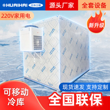 冷库一体机整套设备小型移动冷冻库保鲜库220V家用电果蔬冷藏库