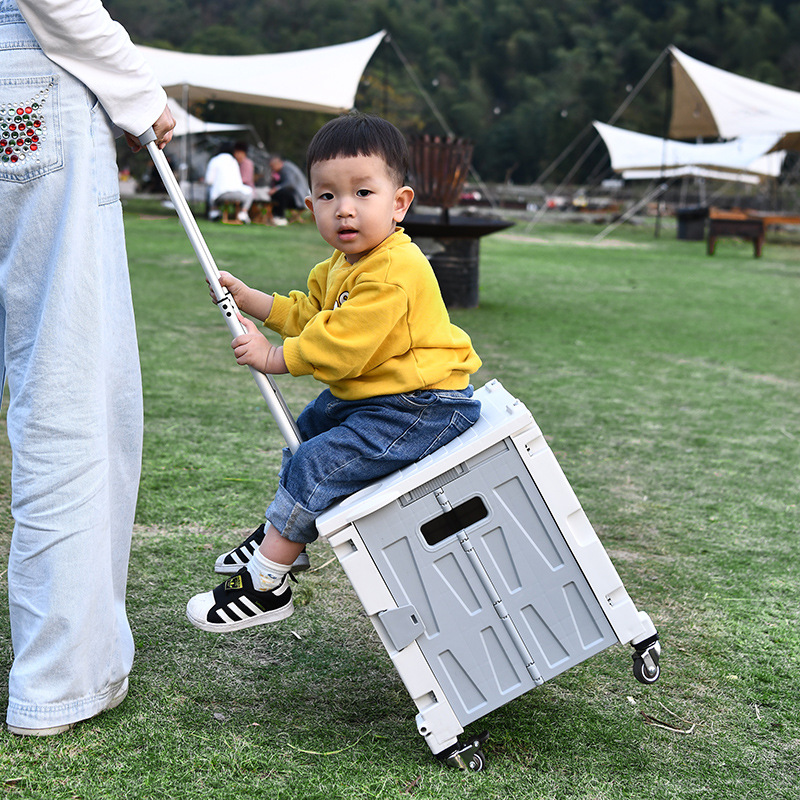 Foldable Shopping Cart Folding Shopping Cart Take Express Supermarket Hand Buggy Outdoor Camping Stall Trolley 0753