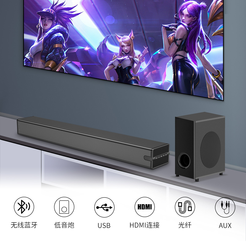 Movie Surround Speaker Bluetooth Soundbar Sounderbar Home Theater Projector Bluetooth Speaker