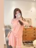Dongdaemun Smiling face pajamas suit 2022 Thin section Cotton Sleeveless shorts Two piece set soft Easy Home Furnishings