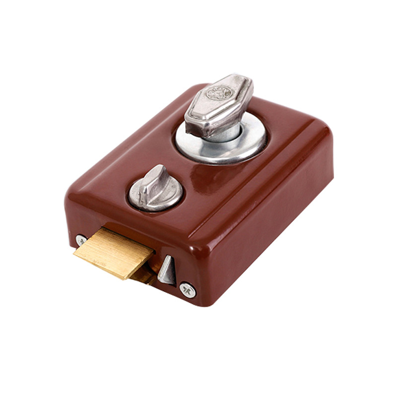 批发老式房门锁三保险牛头锁牛头牌弹子门锁三保险锁外装暗锁木门