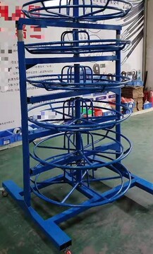 液压油管架子胶管架子高压油管托盘管架六层可旋旋转铁盘可移动