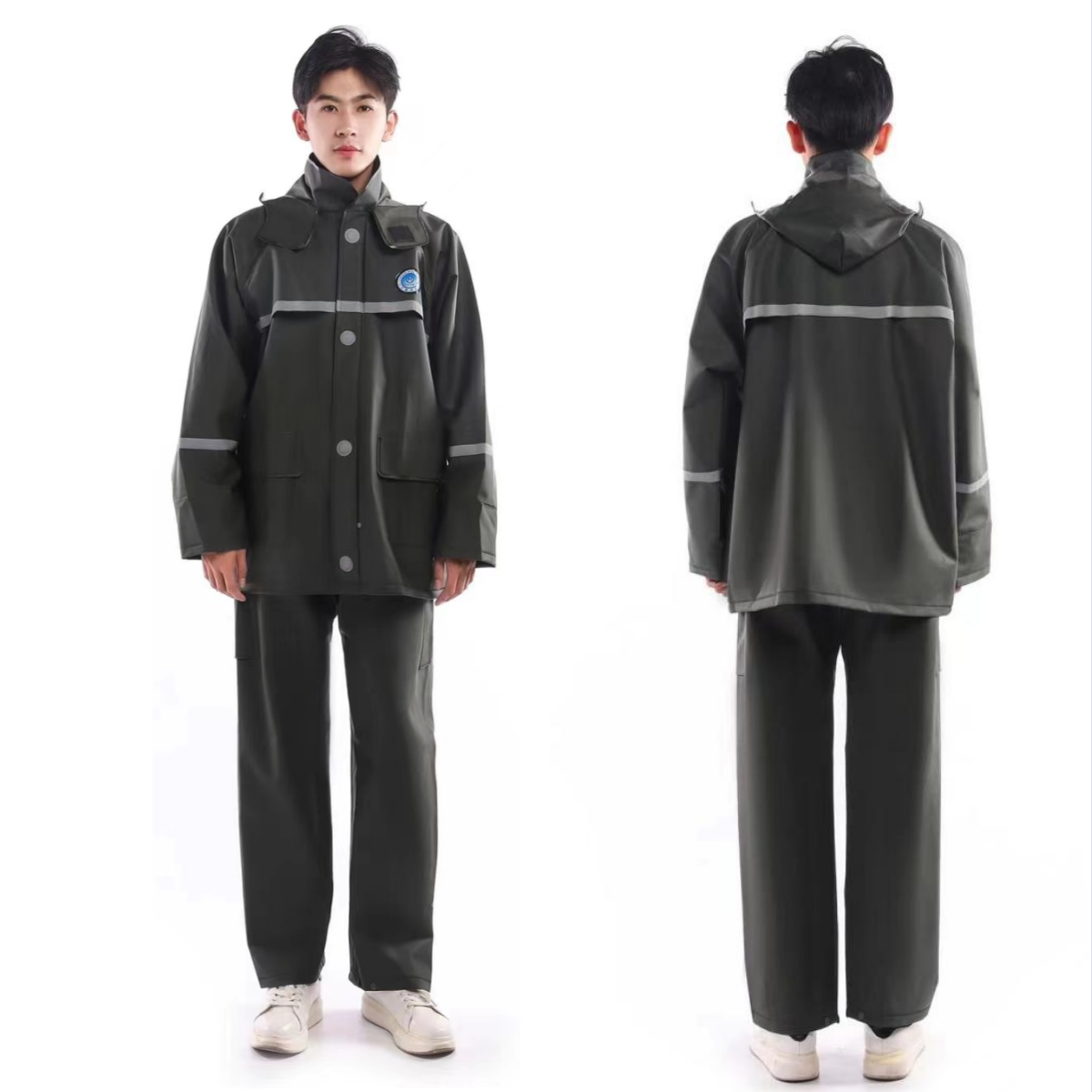 1p2r双层分体雨衣雨裤套装防水加大厚劳保徒步快递骑车户外-阿里巴巴