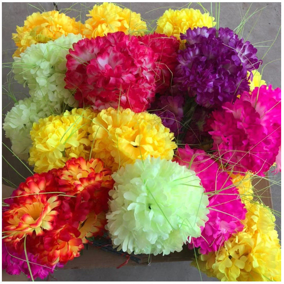 清明花批发菊花祭祀用品墓碑花圈假花扫墓上坟插花陵园祭奠周年厂