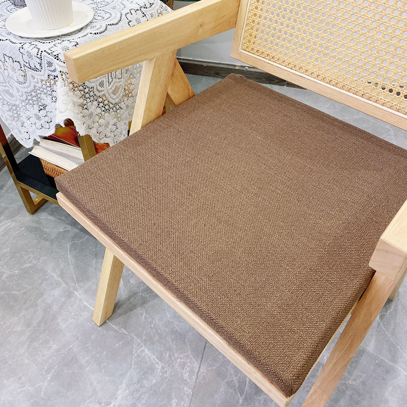 5oh3冬季棉麻坐垫椅垫餐椅垫海绵垫加厚透气座椅垫凳子垫屁股坐垫