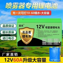 12v锂电池喷雾器锂电池12v大容量农用电动打药机音响照明专供