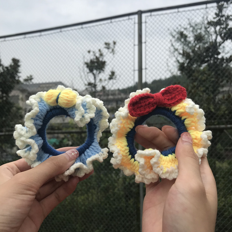 手工编织发卡手工diy材料包毛线水滴夹卡通可爱发饰头饰刘海夹