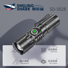 Mini portable LED flashlight highlighted from USB charging