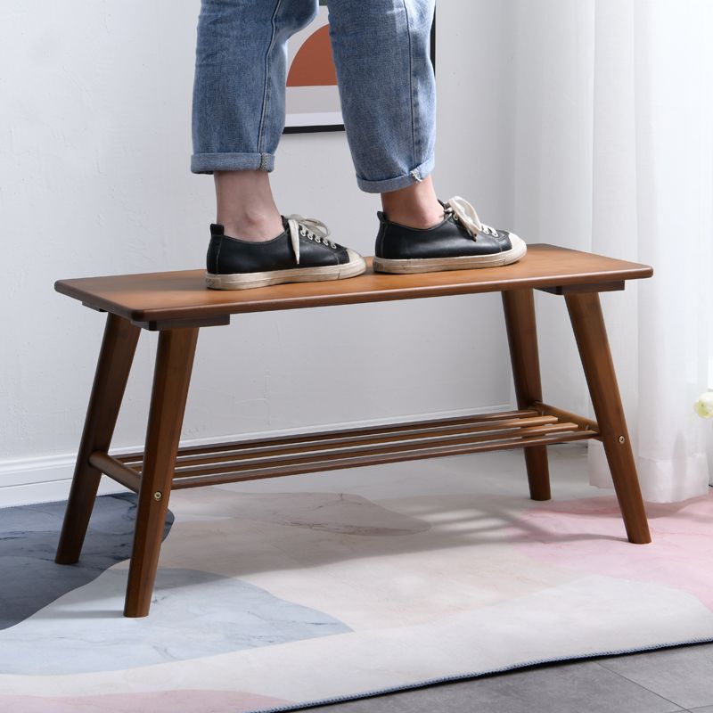 换鞋凳家用门口入户鞋架进门竹实木一体轻奢可坐式收纳穿鞋矮凳子