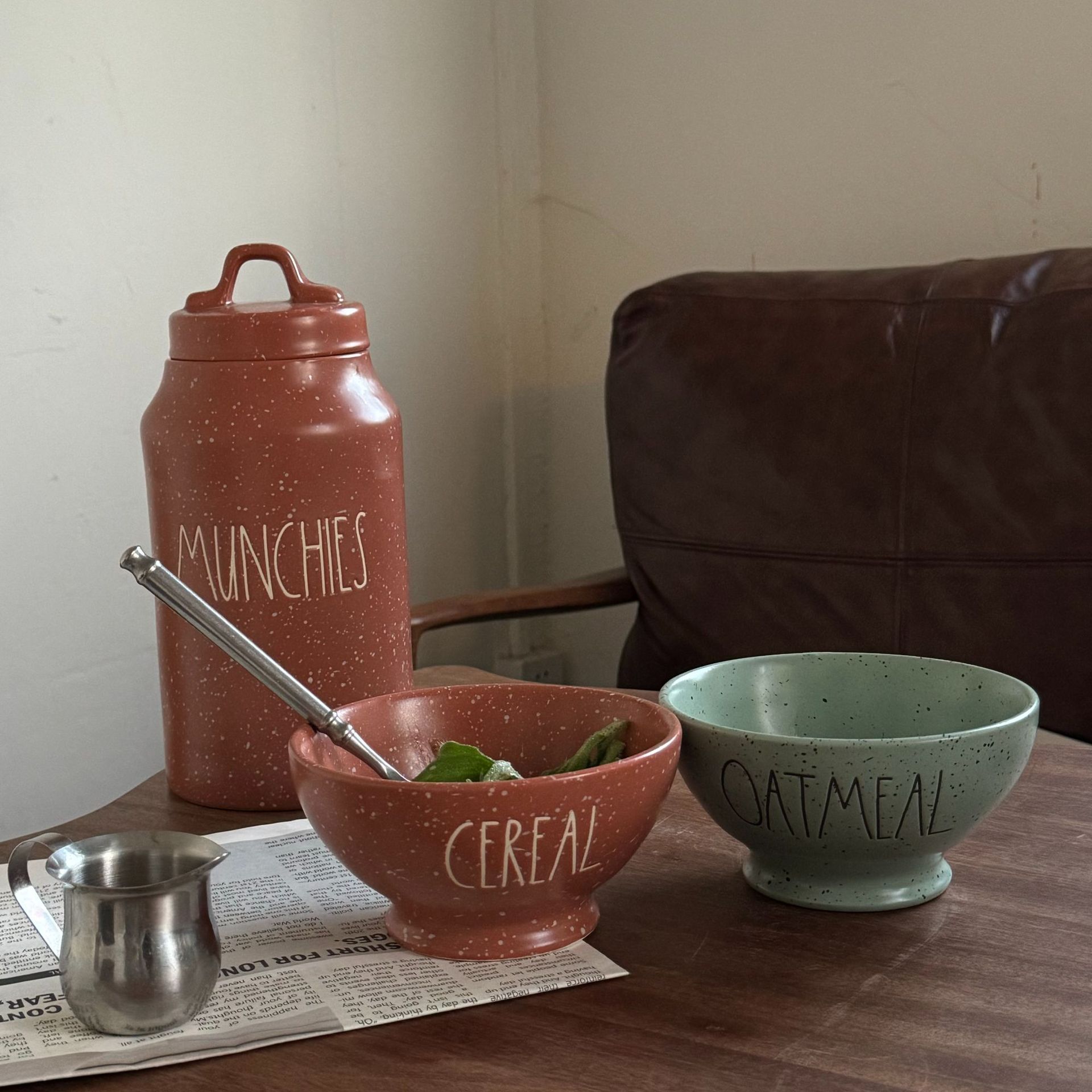 韩式复古泼墨陶瓷碗 沙拉谷物碗燕麦酸奶碗面碗收纳罐密封储物罐