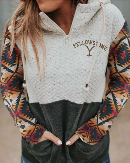 cross-border亚马逊wish秋季新款3d印花圆领卫衣都市休闲女装上衣