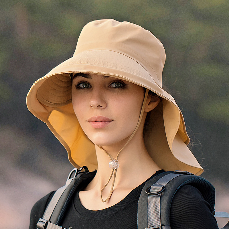 8062 European and American Summer Hat Female Mountaineering Big Brim Fisherman Hat Summer Travel Sun Protection Sun Hat Outdoor Sun Hat