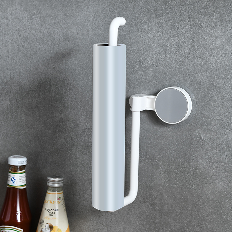 Kitchen Towel Rack Wall-Mounted Paper Paper Holder Rack Preservative Film Bag Cleaning Cloth Rack Roll Stand Punch-Free 0820