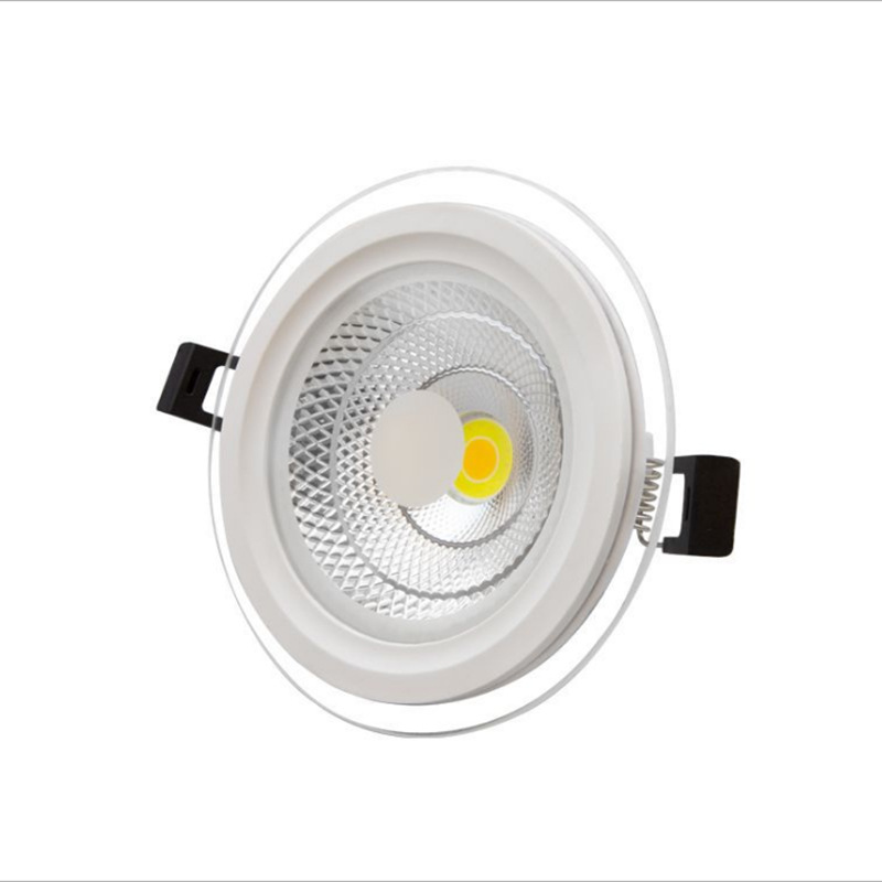 Foreign Trade Led Glass Panel Lamp Cob Spotlight Wholesale Factory Concealed Embedded Ceiling Ceiling Ceiling Lamp Downlight