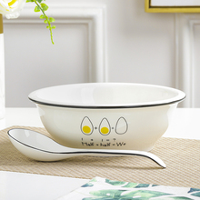 9英寸汤碗带盖品锅陶瓷餐具创意汤古大碗景德镇 家用大号汤碗汤常