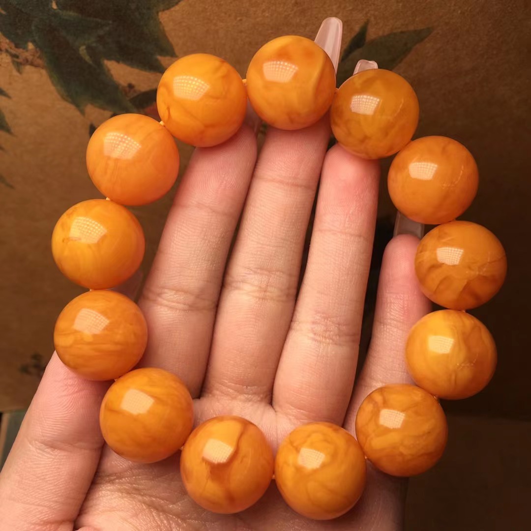 天然老蜜蜡手链