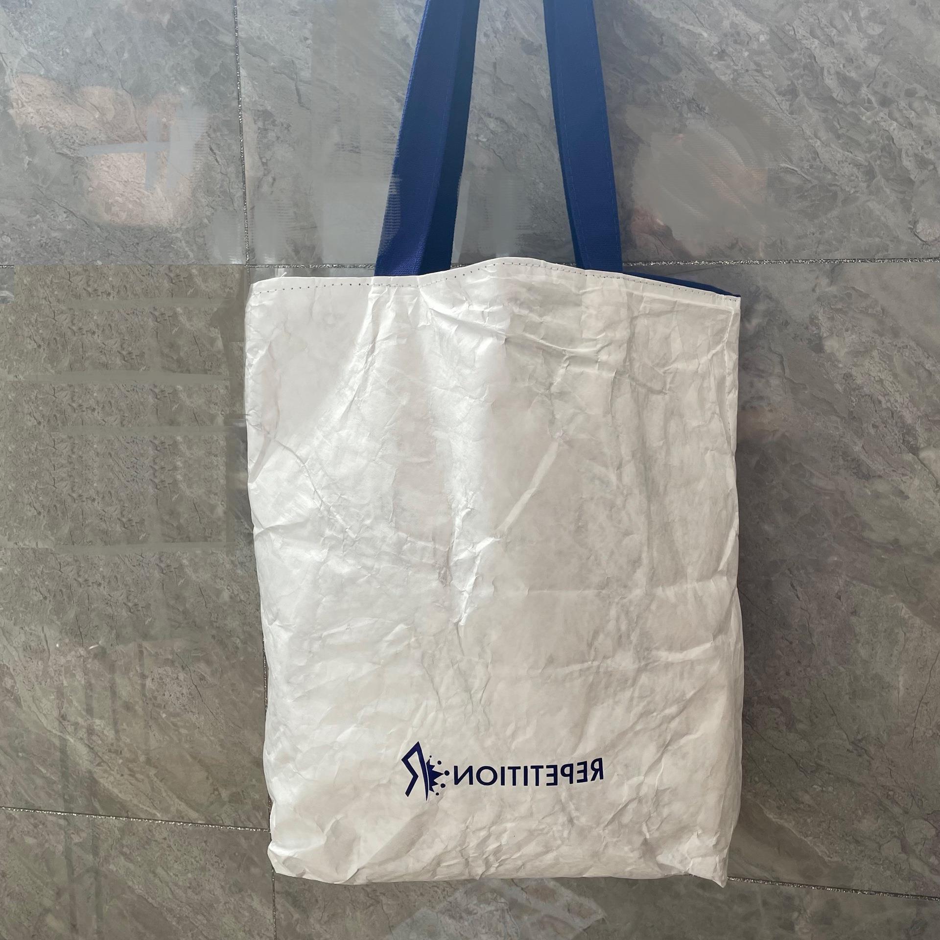 现货订货休闲杜邦纸袋可水洗纸质学生包新款单肩背包杜邦纸包