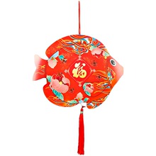 传统红包灯笼制作幼儿园小学生手工作业鱼型手提灯diy环保材料包