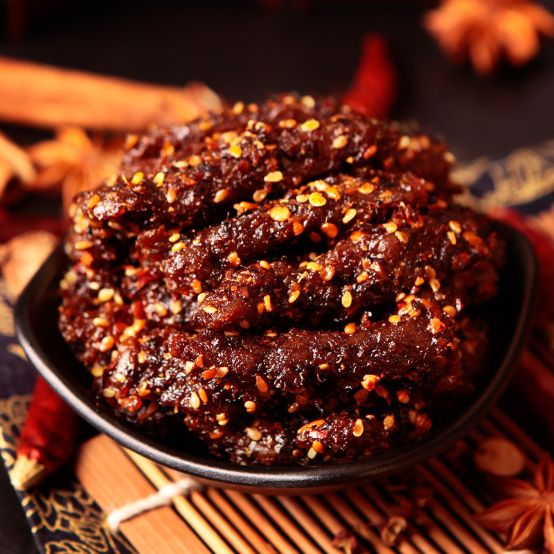 蜀道香麻辣牛肉干88g*3袋四川特产香辣手撕小零食品网红辣味小吃