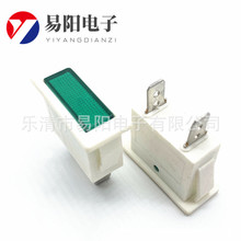 绿色2脚指示灯KCD3方形红色指示灯12V 24V 220V LED指示灯