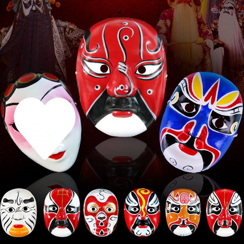 京剧脸谱面具花旦面具儿童面罩戏曲说唱国潮美术孙悟空挂饰-阿里巴巴